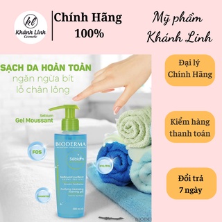 Sữa rửa mặt bioderma sebium gel moussant tạo bọt cho dầu, mụn và da hỗn hợp - 200ml