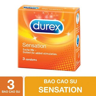 [ SIÊU RẺ ] Bao cao su Durex Sensation 3 bao [ SHOP YÊU THÍCH ]