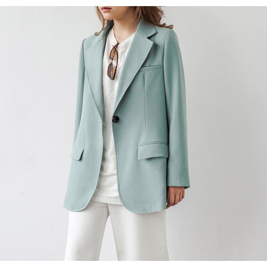 [FOUR6] Áo blazer nữ 2 lớp 1 cúc dáng suông cao cấp | BigBuy360 - bigbuy360.vn