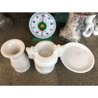 Bộ đồ thờ cúng đá trắng size 30cm