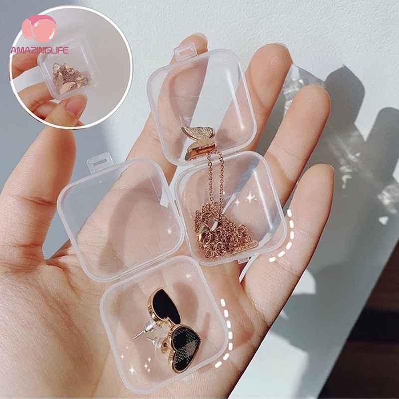 Set 1 / 10 Hộp Đựng Trang Sức Trong Suốt Tiện Dụng