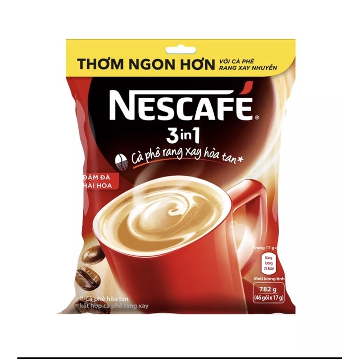 Cafe/ cà phê bịch đỏ Nescafe đậm đà 46 gói