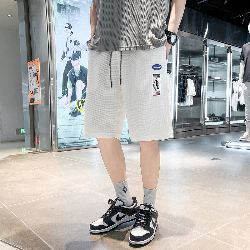 Waffle Quần short Thể Thao Ống Rộng Thời Trang Hàn Quốc Dành Cho Nam