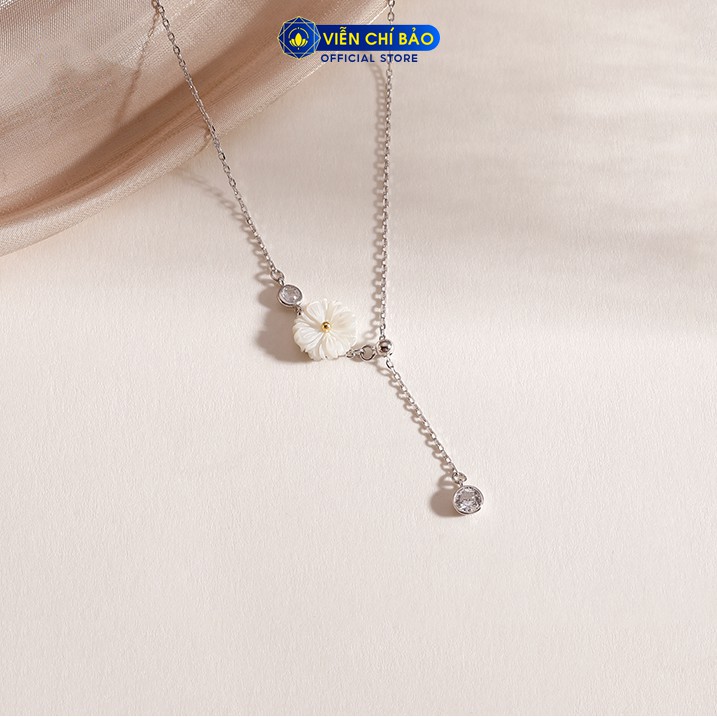 Dây chuyền bạc nữ Cúc họa mi chất liệu bạc 925 thời trang phụ kiện trang sức nữ Viễn Chí Bảo D400350