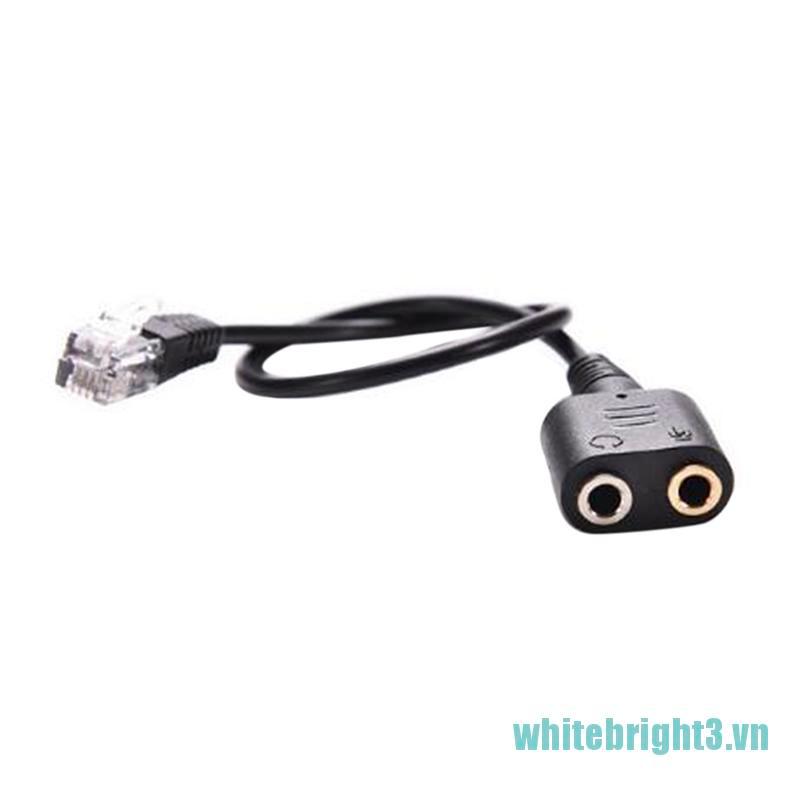 Dây Cáp Chuyển Đổi Âm Thanh Đầu Cái Sang Rj9 Jack Cắm 3.5mm