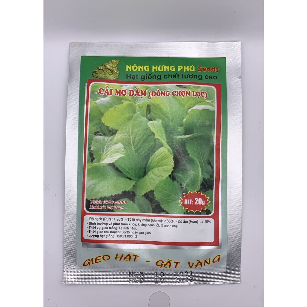 Hạt giống Cải Mơ 20gr ~4000 Hạt