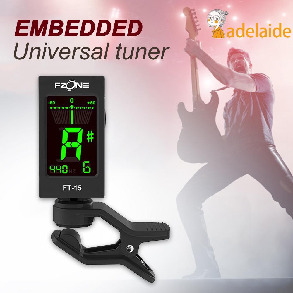 FT-15 Guitar Tuner Ukulele Violin Bass Universal Tuner Rotatable Chromatic