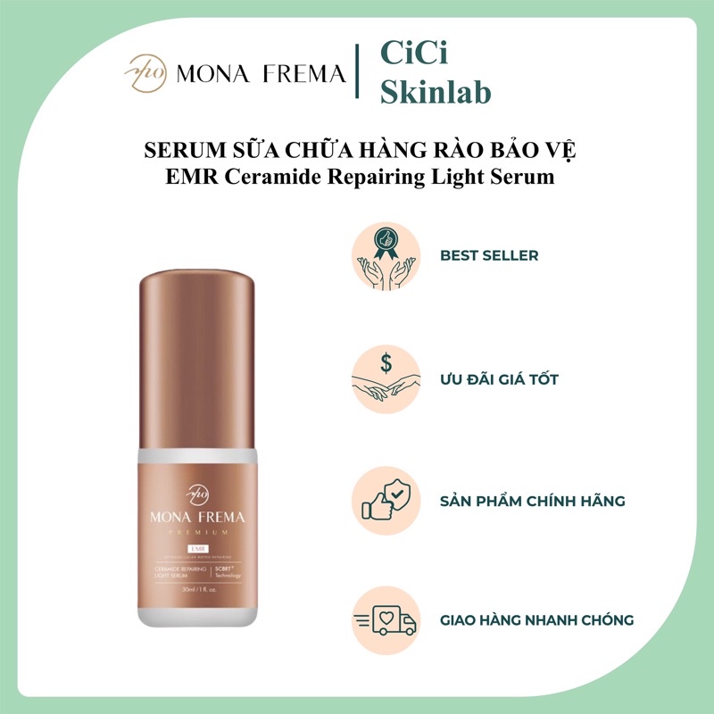 Serum dưỡng ẩm phục hồi EMR Ceramide Repairing Light Mona Frema