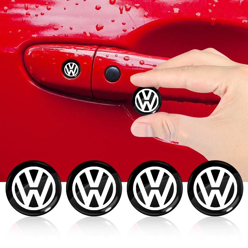 Bộ 10 Miếng Dán Nút Biểu Tượng 3D Cho Xe Volkswagen Jetta MK5 Golf Passat Tiguan Scirocco Magotan