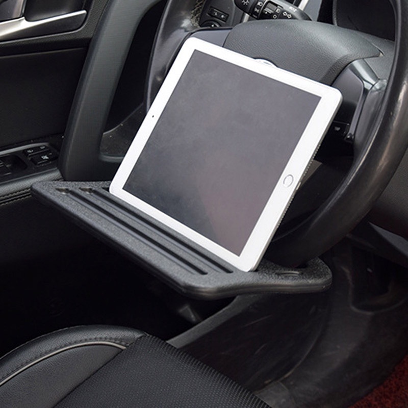 Yuanqipingju Hàng Có Sẵn Khay Đựng Đồ Ăn Tối Gắn Vô Lăng Xe Hơi Máy Tính Bàn Ăn Tối