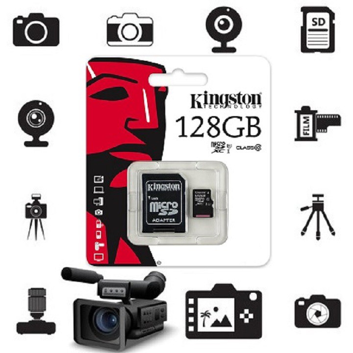 Thẻ nhớ Kingston 128GB – KINGSTON MicroSD Class10 – CHÍNH HÃNG – Bảo hành 5 năm – Kèm Adapter