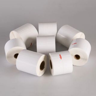 Cuan giấy decal nhiệt 3000 in tem mã vạch 1 hàng 2 tem 50x30mm bảo an 2072 (trắng)