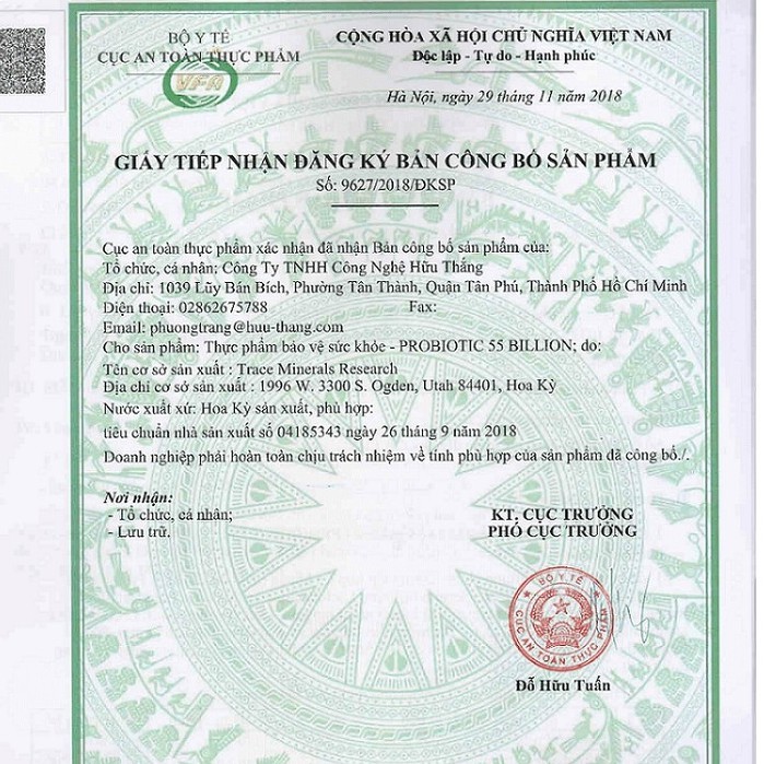 Men Vi Sinh Lợi Khuẩn Trace Minerals Probiotic 55 Billion 0304510 | BigBuy360 - bigbuy360.vn