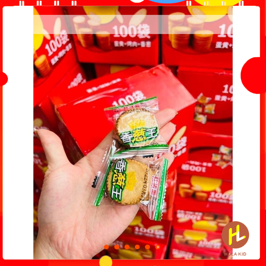 Hộp 1 kg BÁNH QUY siêu hót(khoảng 85 gói nhỏ)