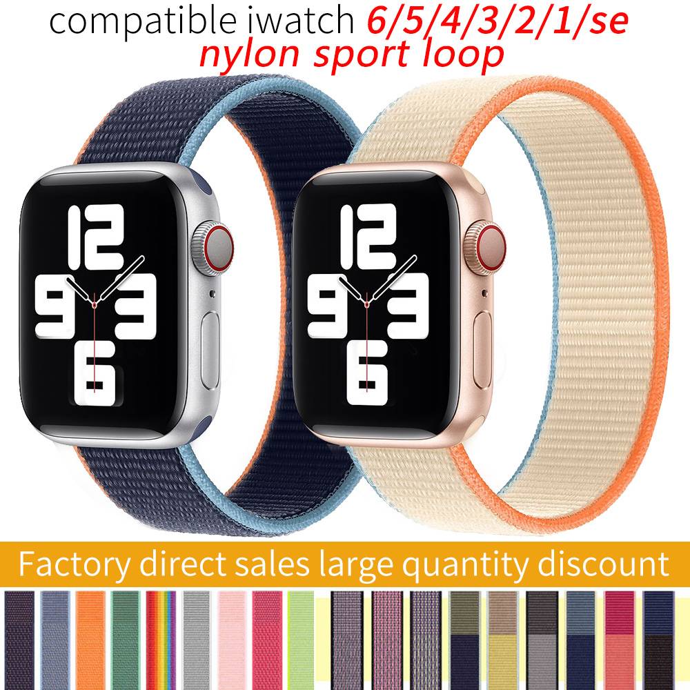 Dây đeo đồng hồ bằng nylon thoáng khí 38MM 42MM thay thế cho Apple Watch Series 6 / SE / 5/4 40MM 44MM iwatch3 / 2/1