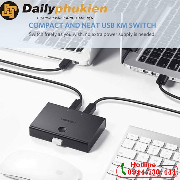 Bộ chia máy in 1 ra 2 cổng USB 2.0 Ugreen 30345 dailyphukien