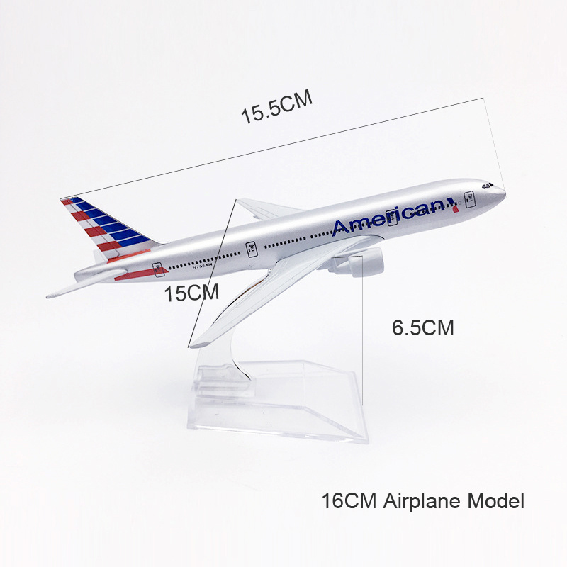 AIRCRAFT MODEL Mô Hình Máy Bay Boeing 777 B777 16cm bìa