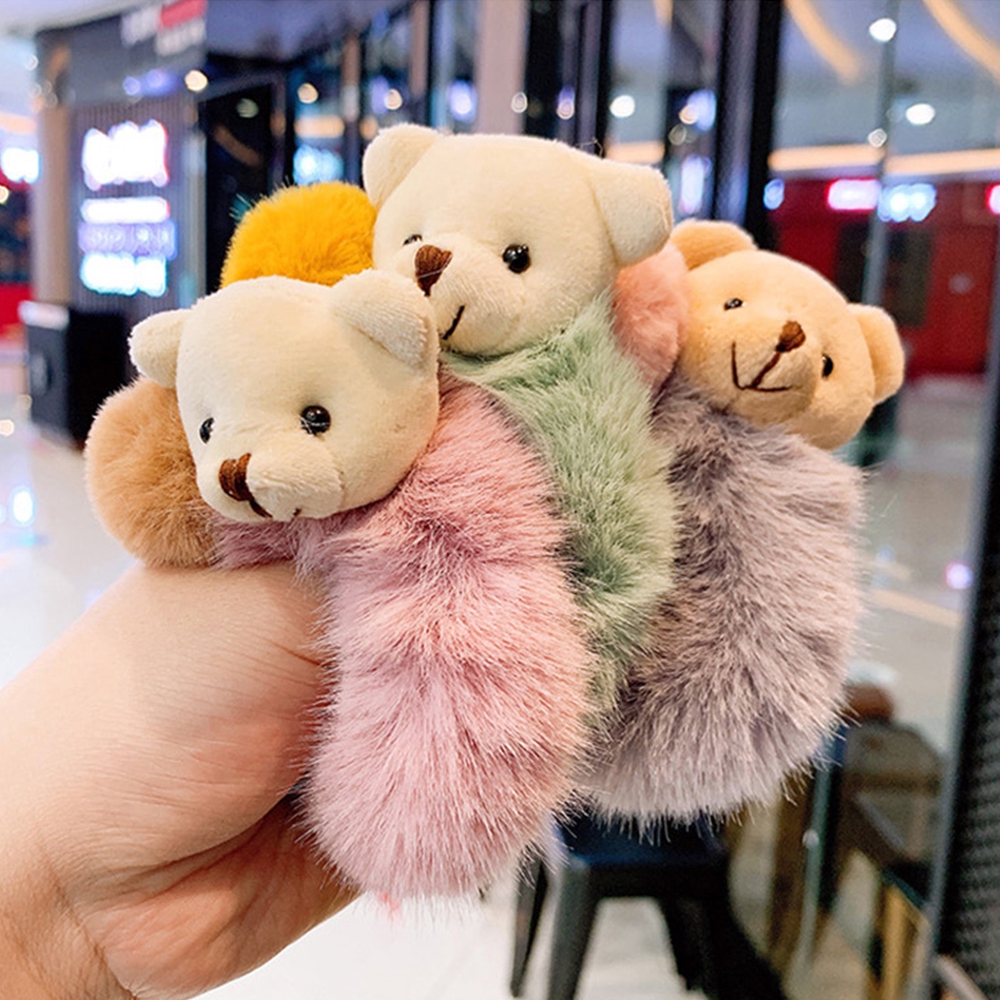 Dây Buộc Tóc Hình Gấu Nhồi Bông Đáng Yêu