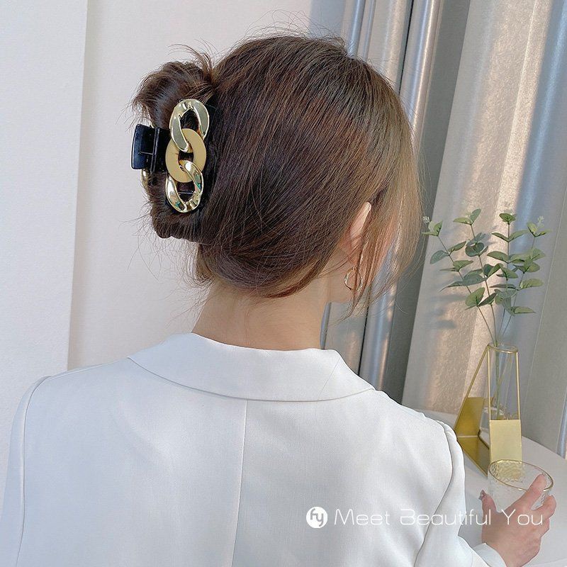 Kẹp tóc càng cua Hàn quốc - Cặp tóc mạ Vàng Hàn quốc cao cấp siêu sang ZaZa.accessories KT0040