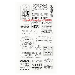 hnastampy CS004 con dấu tem trong suốt seal clear stamp dùng cho handmade scrapbook bộ chữ viết From today for forward