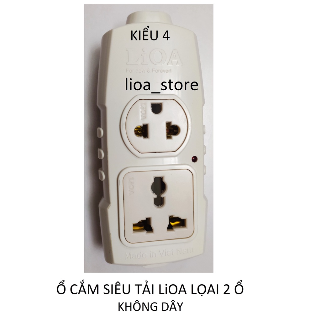 Ổ CẮM KHÔNG DÂY SIÊU TẢI LiOA LOẠI 2 Ổ .