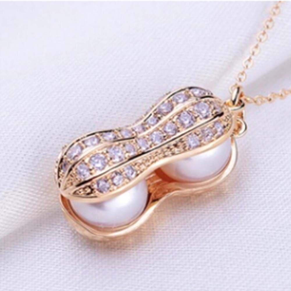 EXPEN Vòng cổ Hình Hạt Đậu Phộng Lấp Lánh Thời Trang Cho Nữ