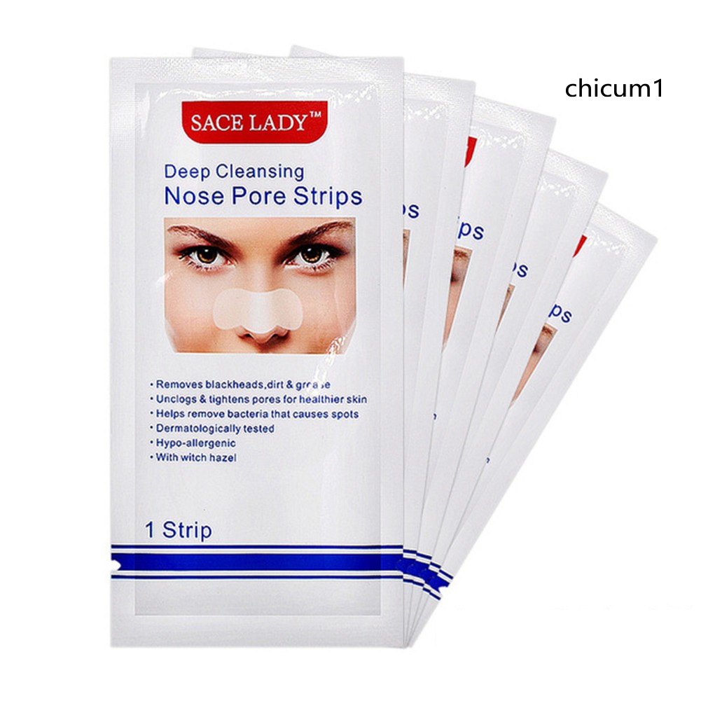 [Hàng mới về] 1 / 5 / 10 Mặt nạ lột mụn đầu đen Sace Lady làm sạch sâu vùng mũi hiệu quả