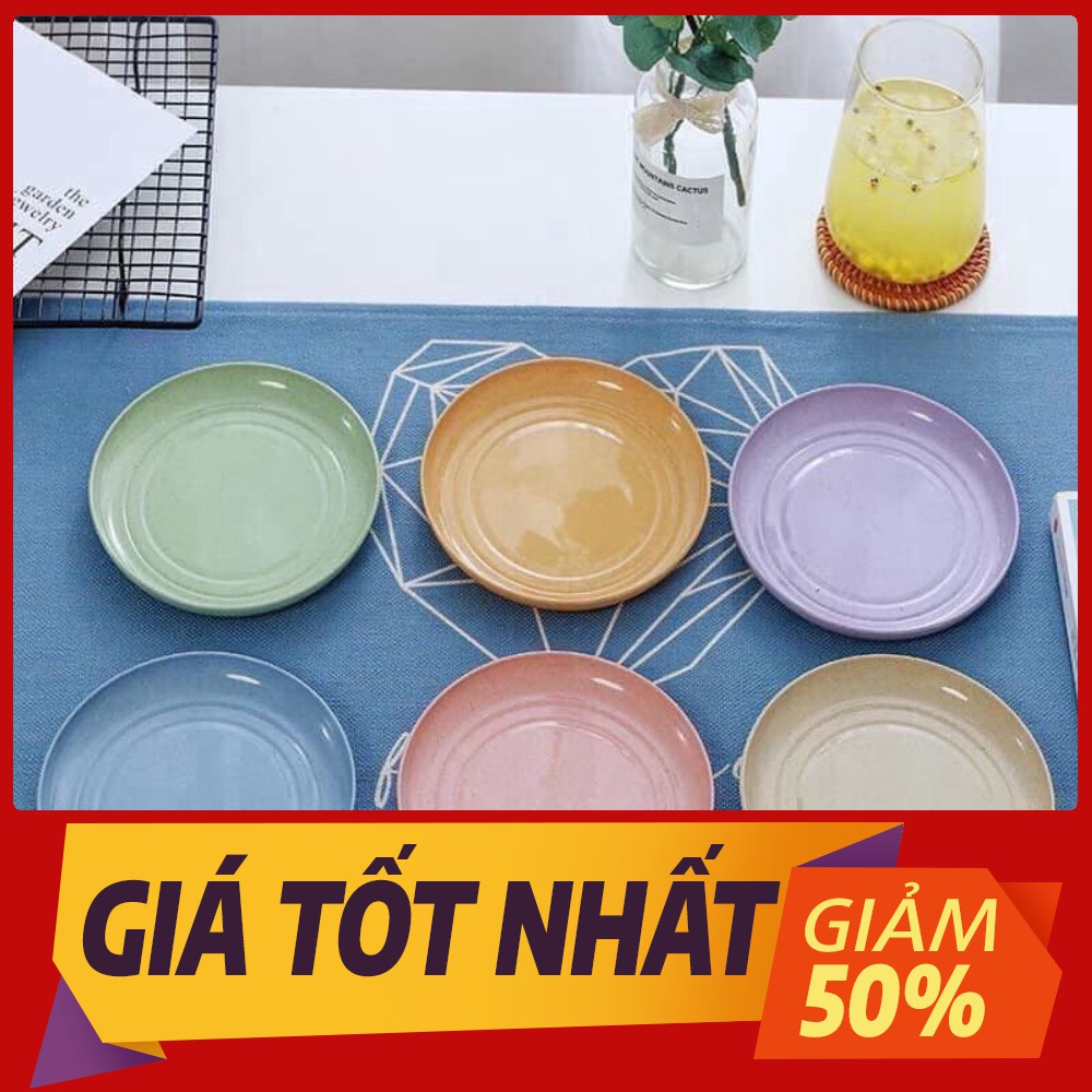 [Sale toàn shop] Set 6 đĩa tròn lúa mạch