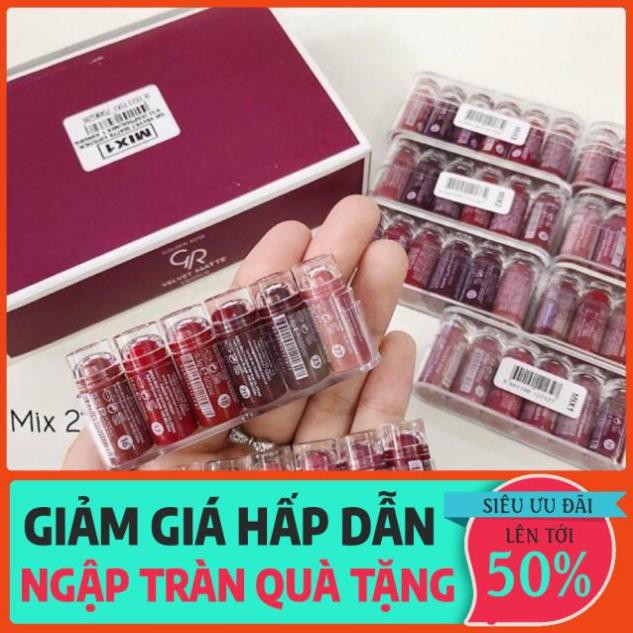 Son mix Golden rose mini 6 cây giá sỉ xịn