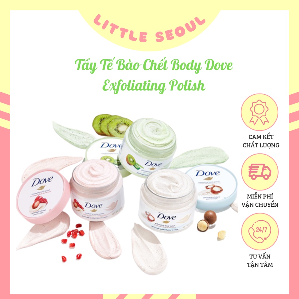 [Bản Đức/ Bản Mỹ] Kem Dưỡng Tẩy Tế Bào Chết Body Dove Exfoliating Body Polish 225ml