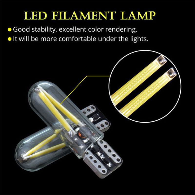 1 đèn LED T10 194 168 W5W COB cao cấp cho xe hơi