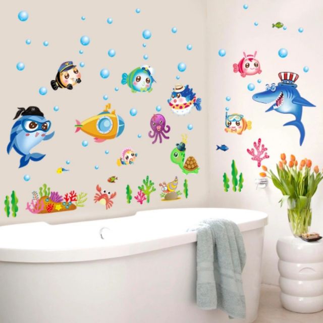 Decal dán tường cá