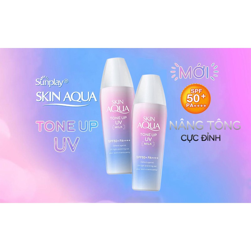 Kem Chống Nắng Sunplay Skin Aqua Dạng Sữa Cho Da Dầu - Sunplay Skin Aqua Tone Up UV Milk SPF50+ PA++++ 50g