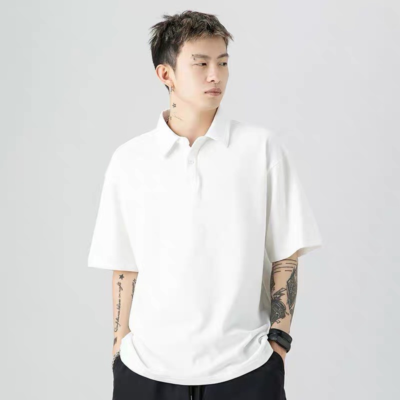 Áo Polo Unisex trơn, basic 3 màu cơ bạn Đen + Trắng + Xám chất cá sấu