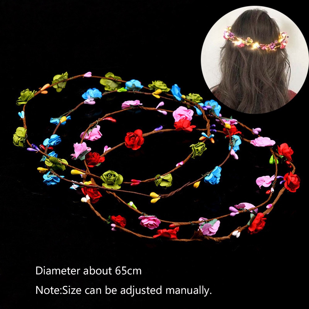 Vòng hoa đội đầu tích hợp đèn LED độc đáo