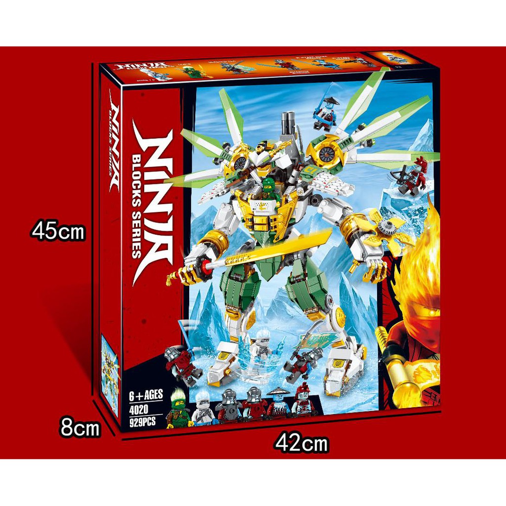 (CÓ SẴN) Lắp ráp ninjago 4020 Lloyd’s Titan Mech Robot khổng lồ của ninja xanh lá Lloyd