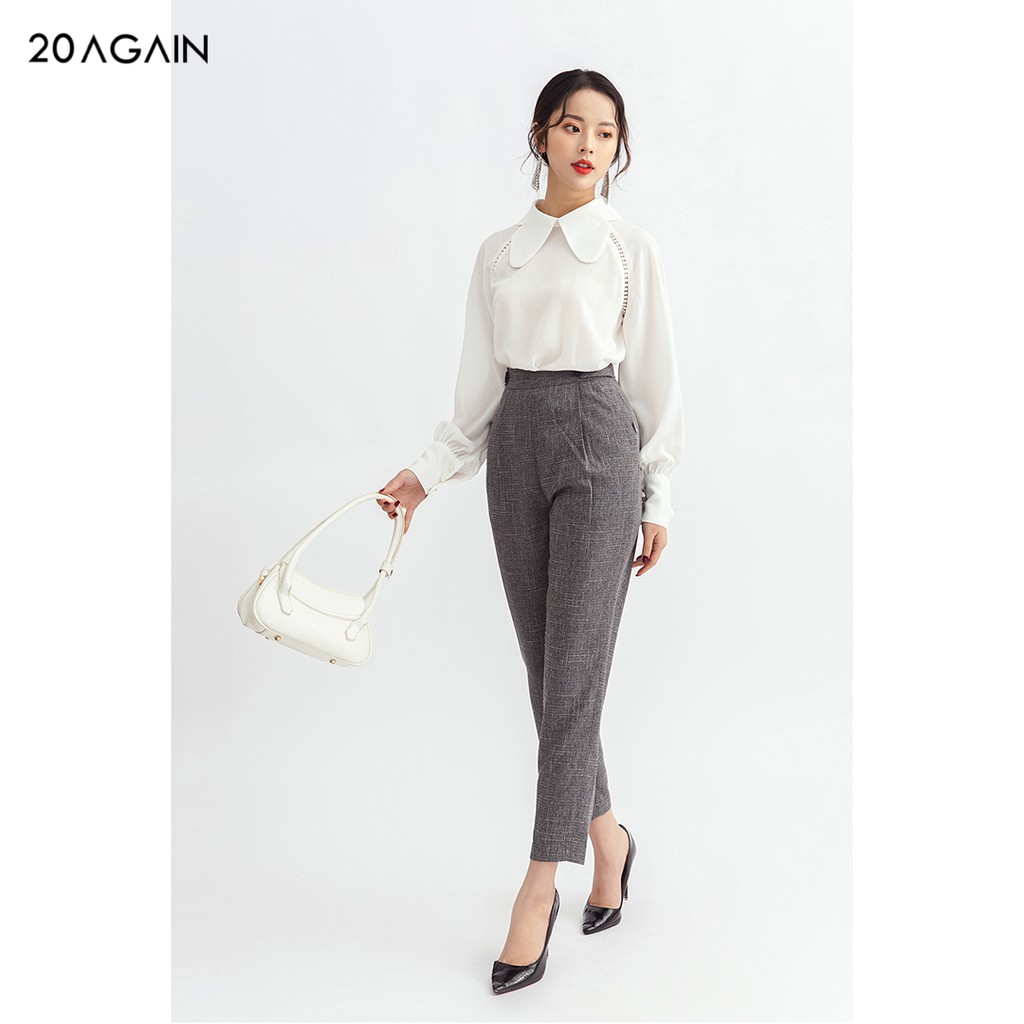 Quần suông nữ xếp 2 ly 20AGAIN đủ màu, đủ size, thanh lịch sang trọng QAA1121 | BigBuy360 - bigbuy360.vn