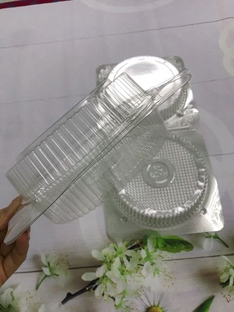 100 Hộp nhựa tròn đựng bánh bông lan 16cm - hộp nhựa H26 - Hộp đựng bánh bông lan 16cm- Hộp đựng bánh gato 16cm