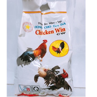 Cám gà đá Cao Đạm ChicKen Win 1kg (21.5% Đạm cao, thơm ngon) Sao Vàng Long An - Thức ăn gà đá