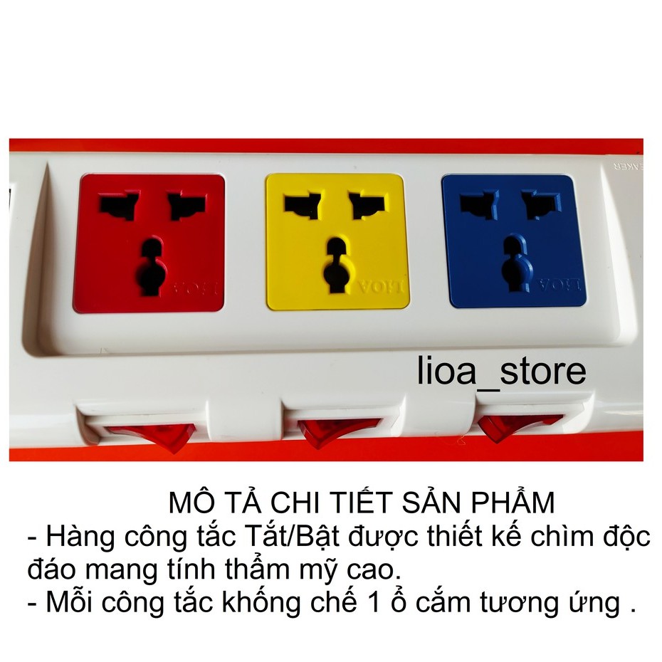 Ổ CẮM LiOA 3 ĐA NĂNG  CÓ ĐỒNG HỒ V .