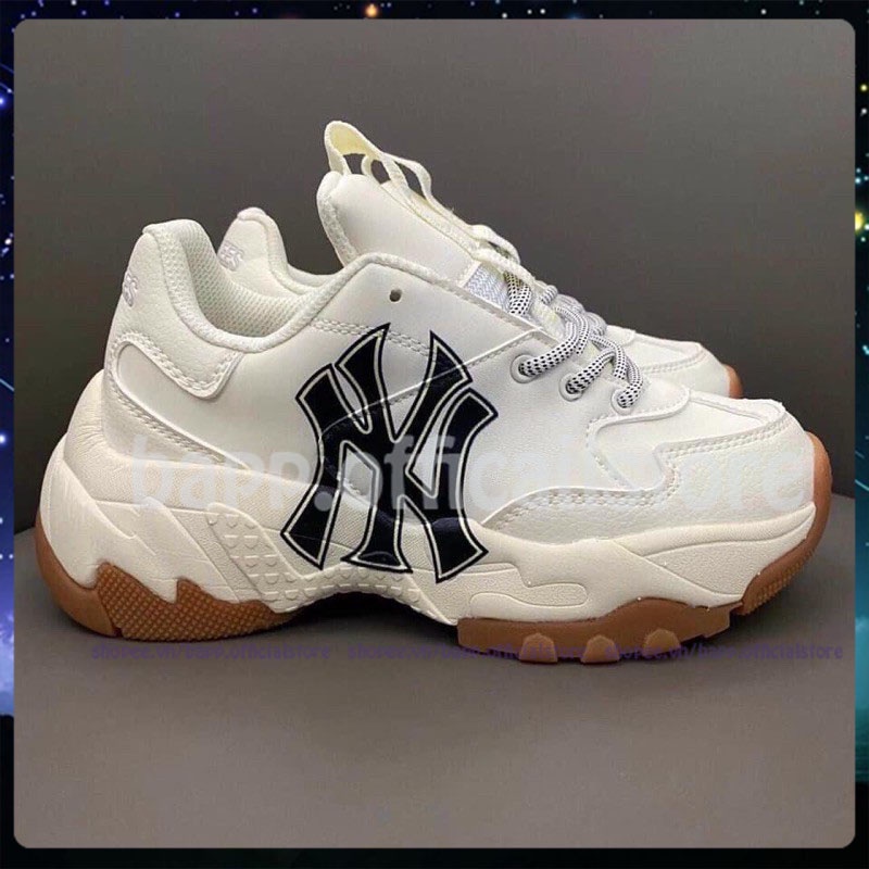 ( NY đế nâu chuẩn 11) Giày thể thao và sneaker nam nữ màu trắng đế nâu , đế cao 5cm
