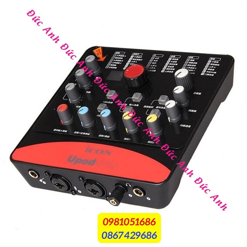 Sound card Icon Upod Pro hàng chính hãng kết hợp được với nhiều dòng mic K200, K320, K600, K850, P120, AT2020 cực hay