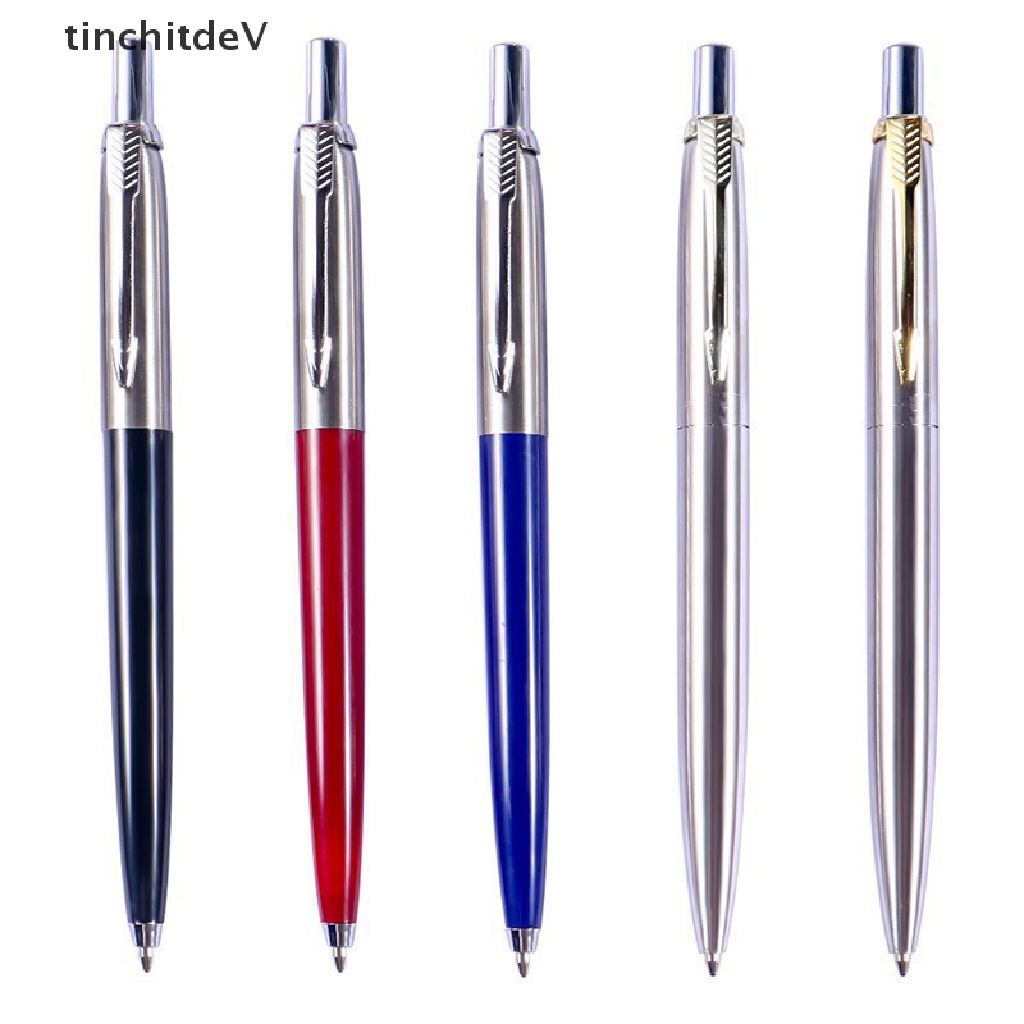 Bút Bi Dạng Nhấn Bằng Thép Không Gỉ Nhiều Màu Sắc