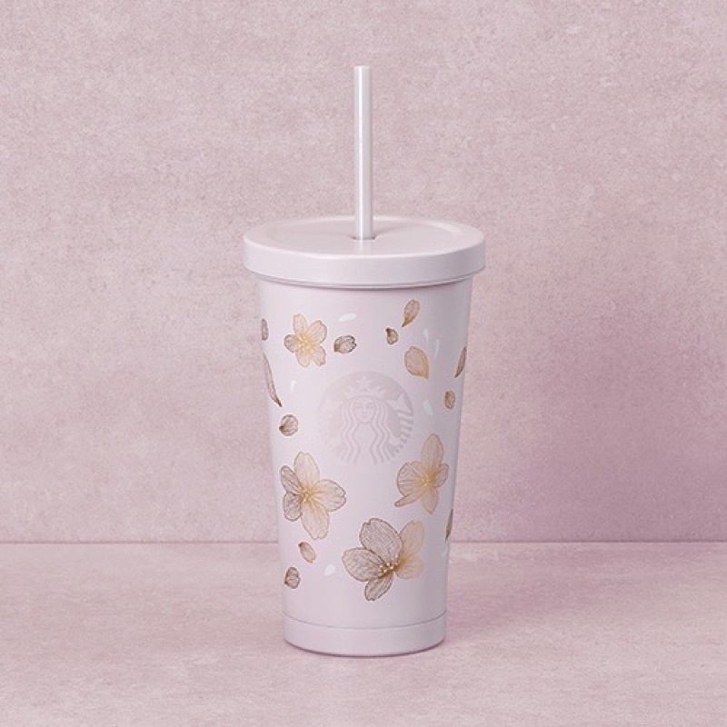 Ly Cold Cup Starbucks Stainless Steel Full Blossom 2022 18Oz