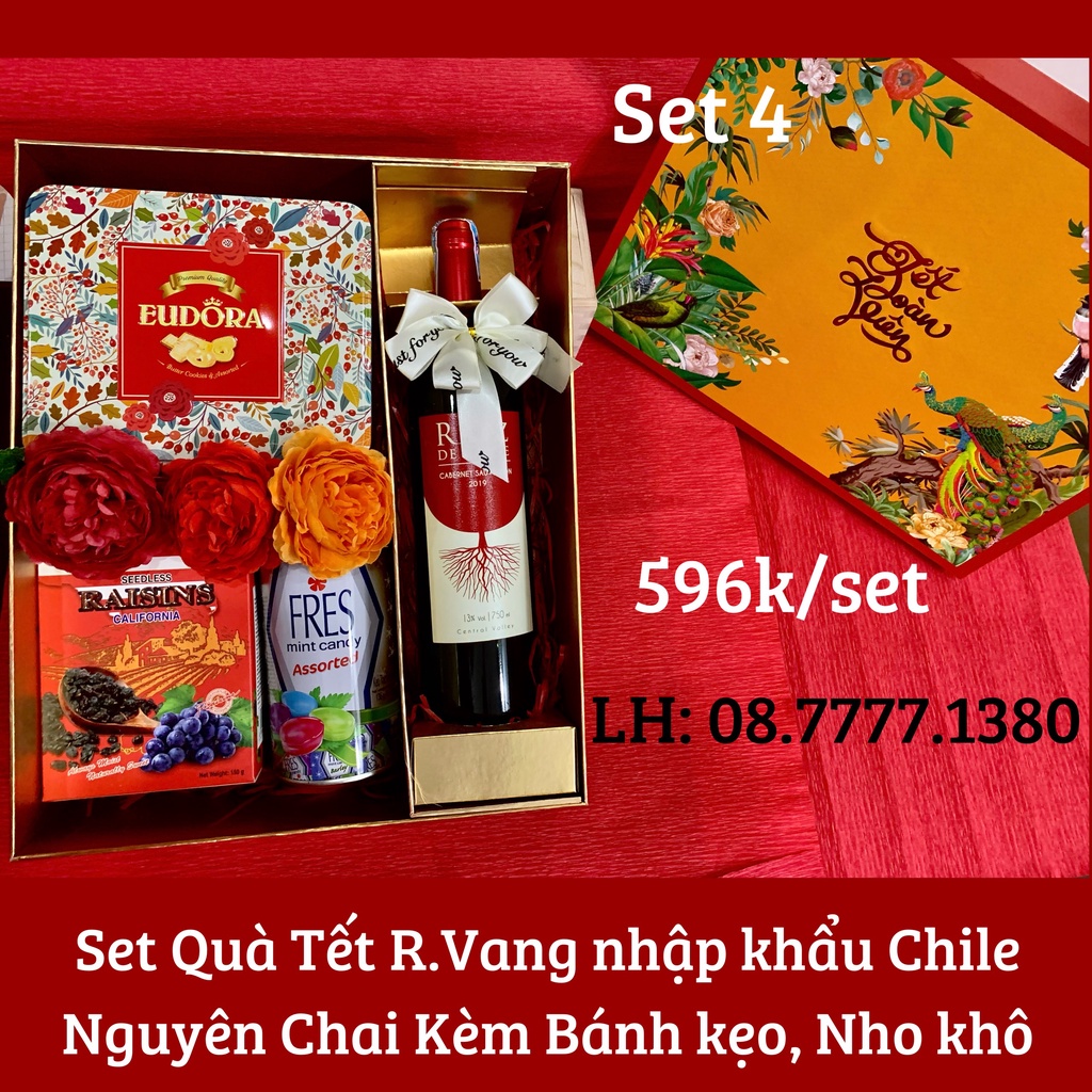 Hộp quà tết sang trọng kèm túi giấy, quà tết Vang nhập khẩu nguyên chai Chile |SHOPRUOUVANGUYTIN.STORE | BigBuy360 - bigbuy360.vn