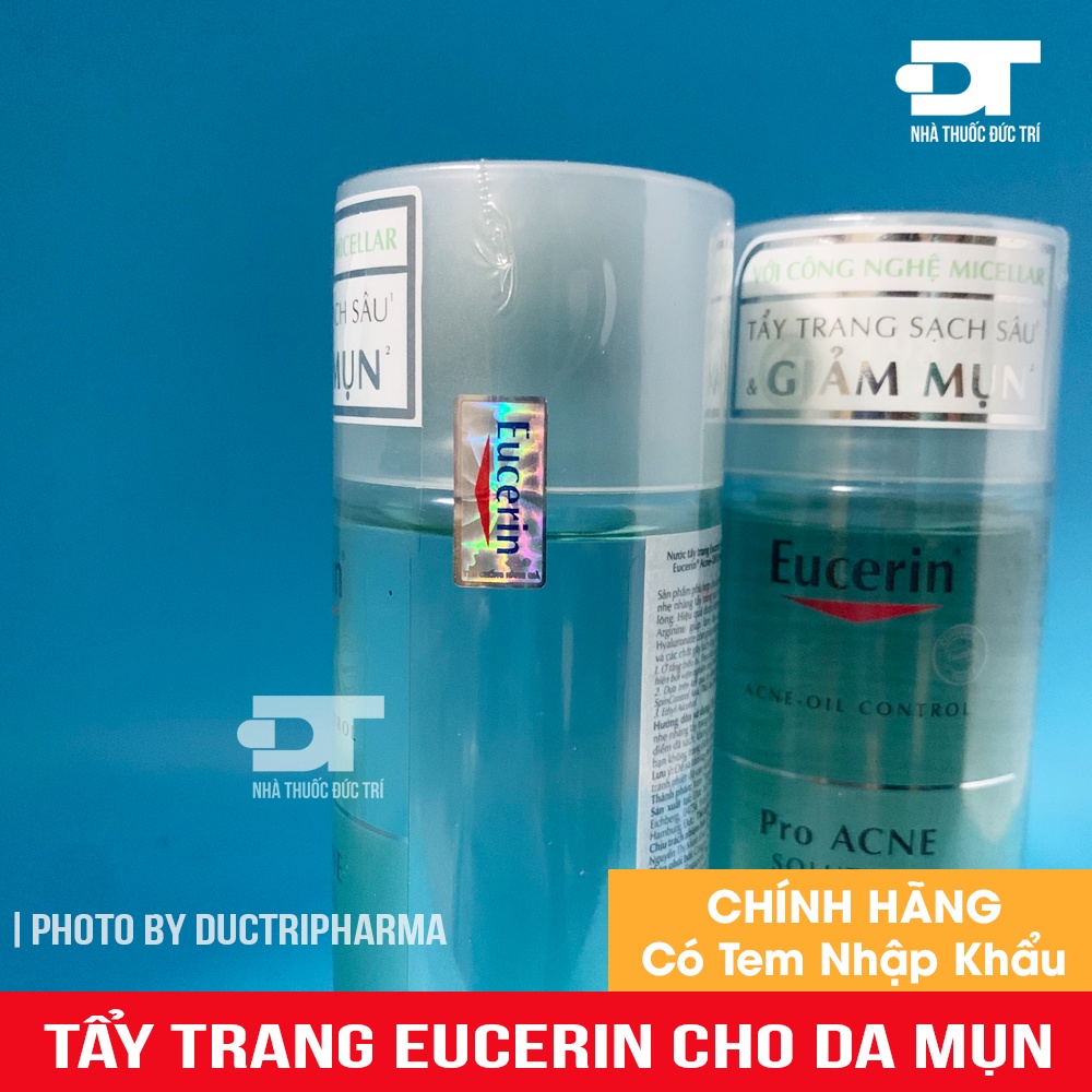[Chính Hãng] Nước Tẩy Trang Cho Da Mụn Eucerin Pro Acne Solution Acne &amp; Make Up Cleansing Water 200ml