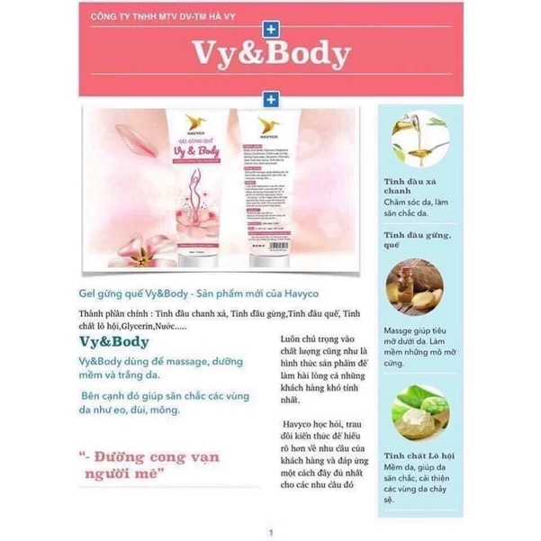 GEL TAN MỠ GỪNG QUẾ VYBODY