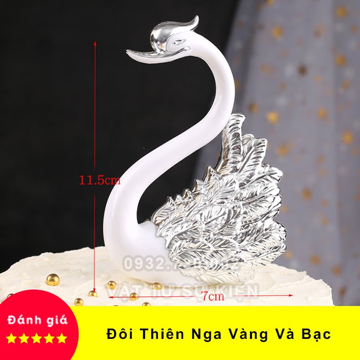 【YẾU THÍCH ❤️】Thiên Nga Nhũ Trang Trí Bánh Kem