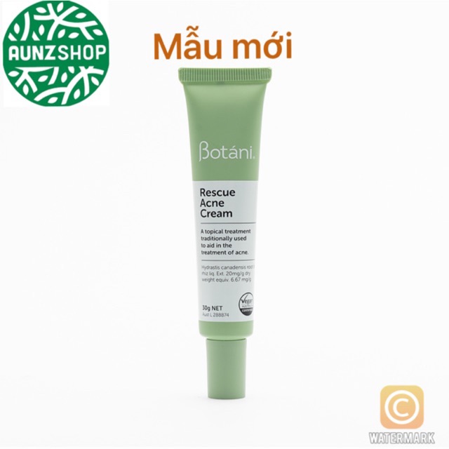 [Full 30g] Kem hữu cơ BOTANI Rescue Acne Cream 30 g