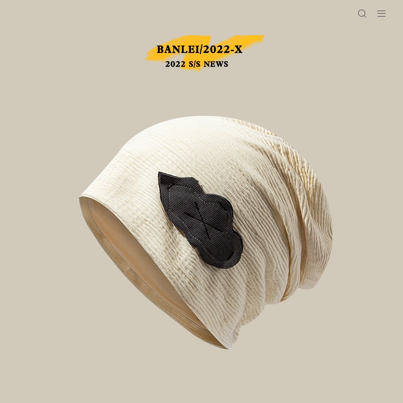 Mũ Trùm Đầu Che Phủ Mặt Dáng Rộng Màu Trơn Phong Cách Hàn Quốc Dành Cho Nữ